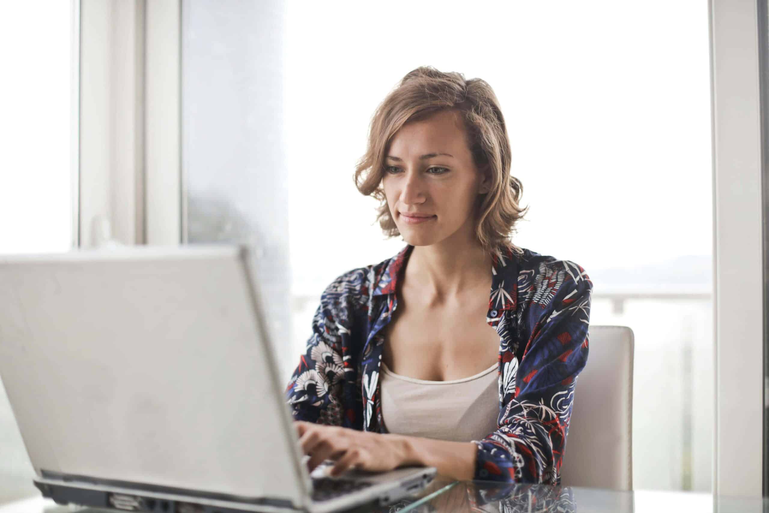 woman researching